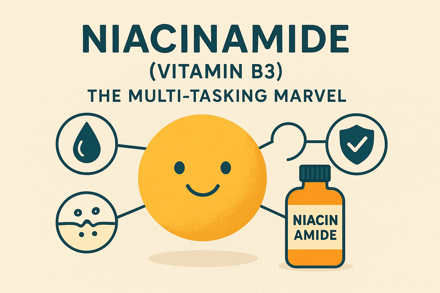 Niacinamide powder in container